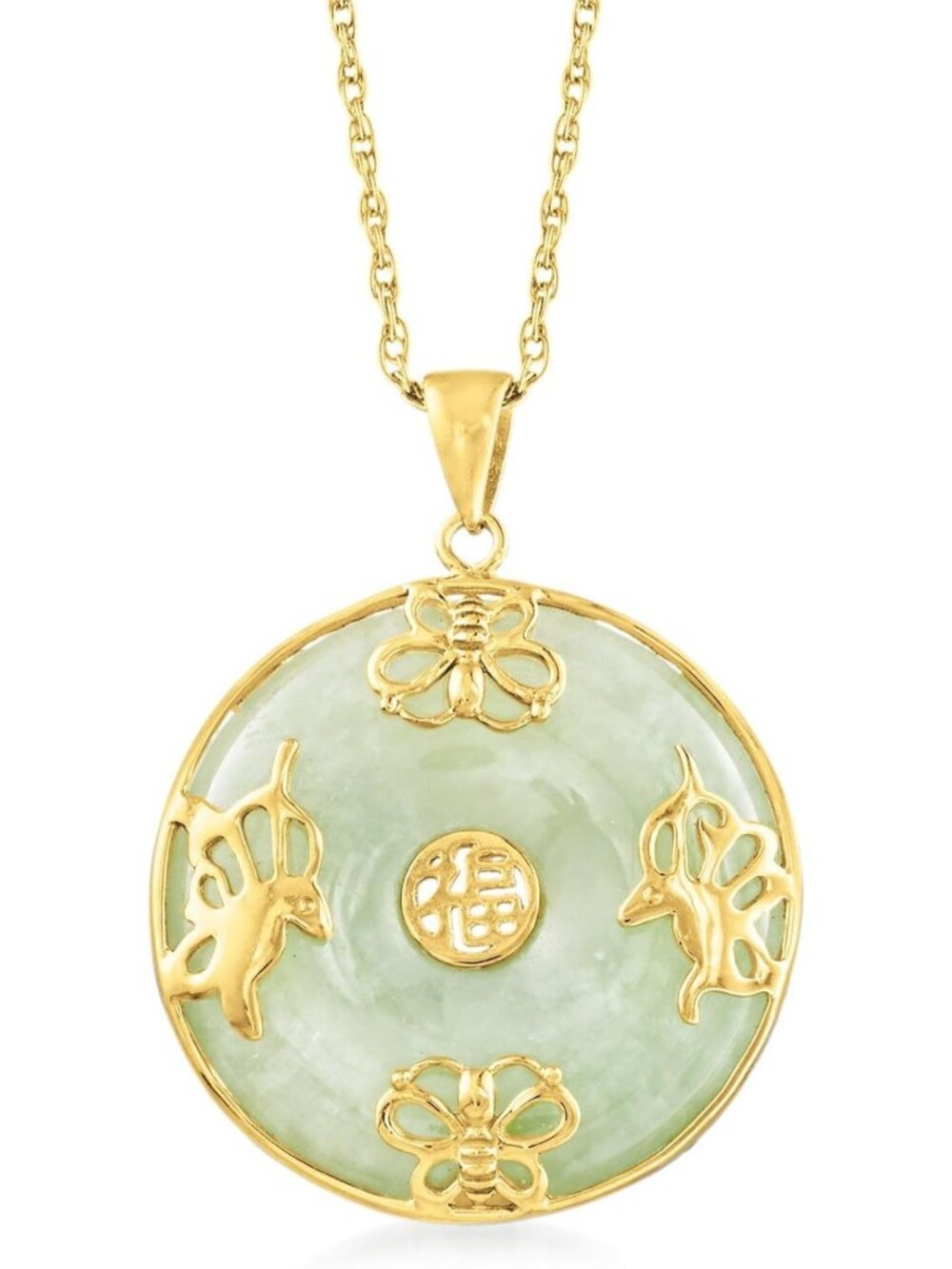 Elegant Butterfly Pendant Necklace in 18kt Gold Over Sterling Silver - Good